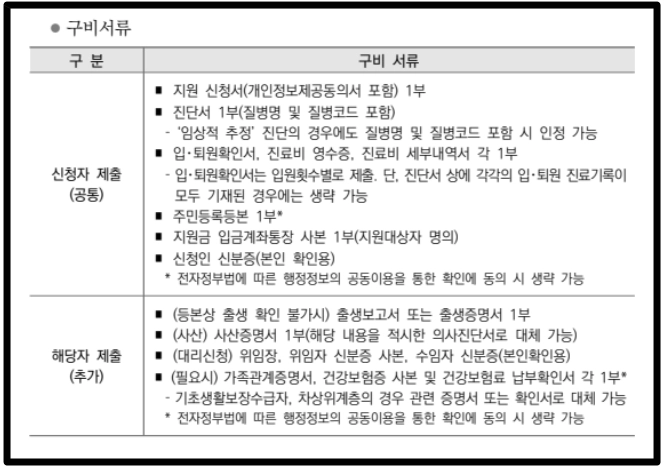 고위험임산부 의료비지원 조건확인