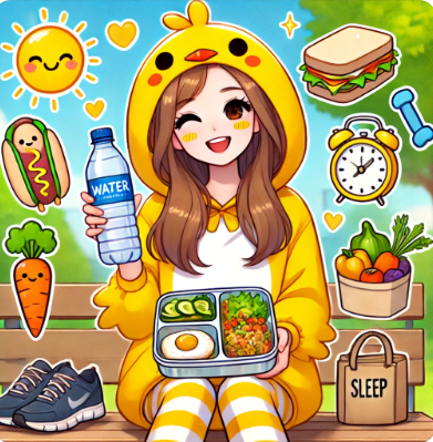 삐약이와 함께 건강 레벨 UP