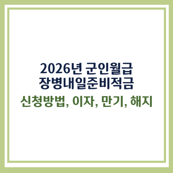 2026년 군인월급