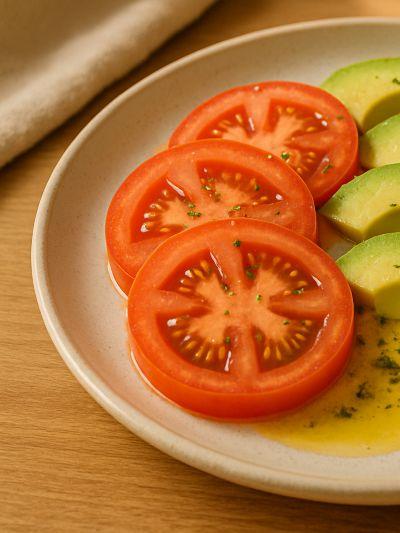 토마토 올려 먹기