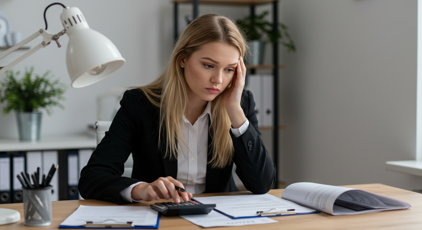 법률 상담 비용에 대해 걱정하는 모습