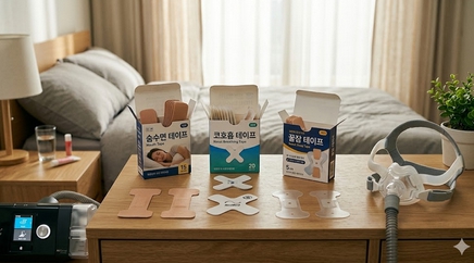 다양한 양압기 테이프 진열 이미지