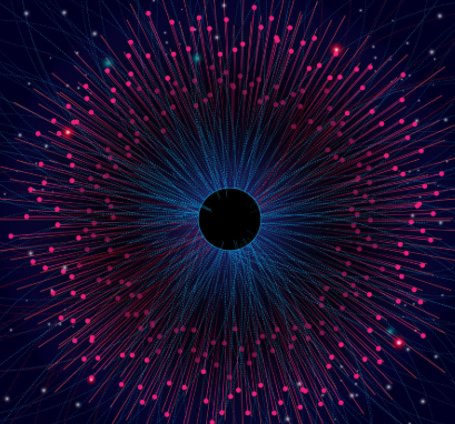 암흑 물질을 상징하는 은하 모습