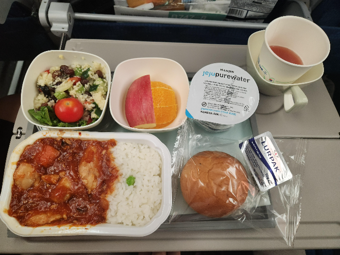 Korean air in-flight meal rice bowl