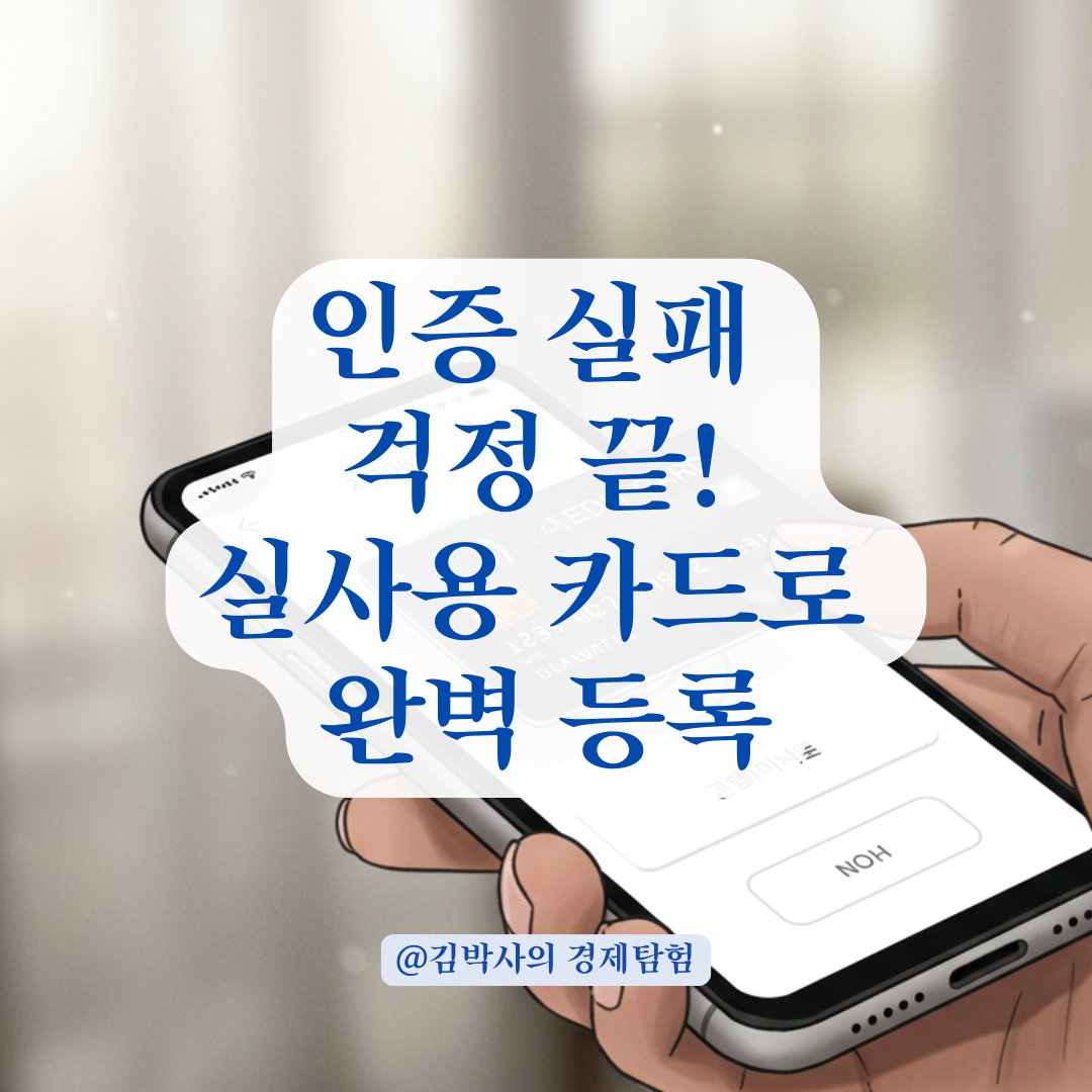 ‘본인 미사용 카드’로 사용 불가할 때, 등록 절차 다시 진행하는 방법