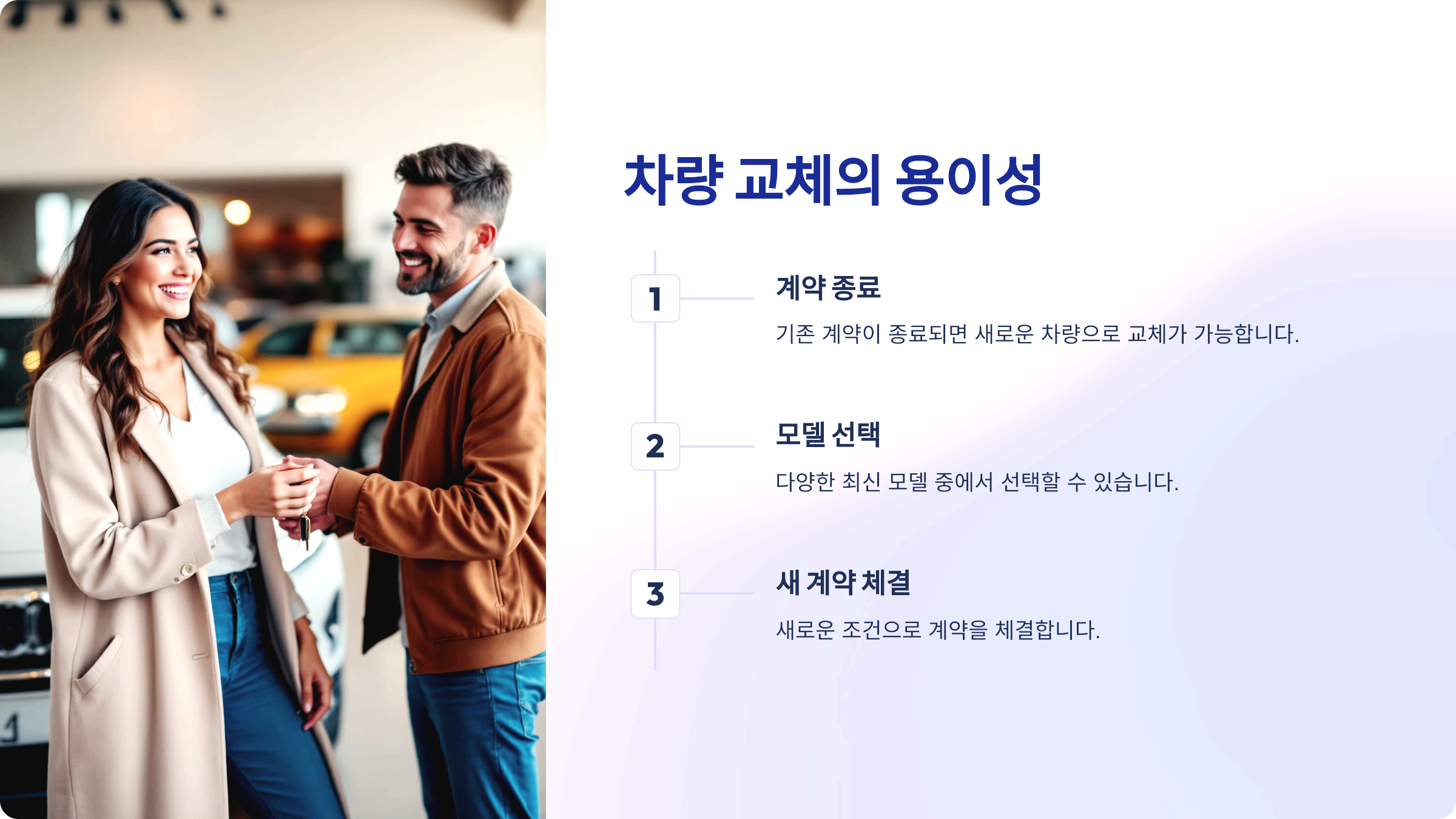 차량 교체의 용이성