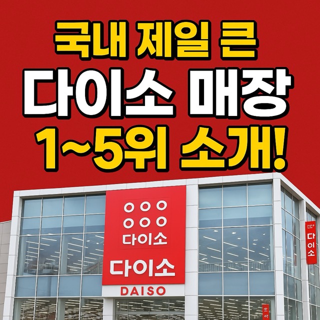 국내 제일 큰 다이소 매장