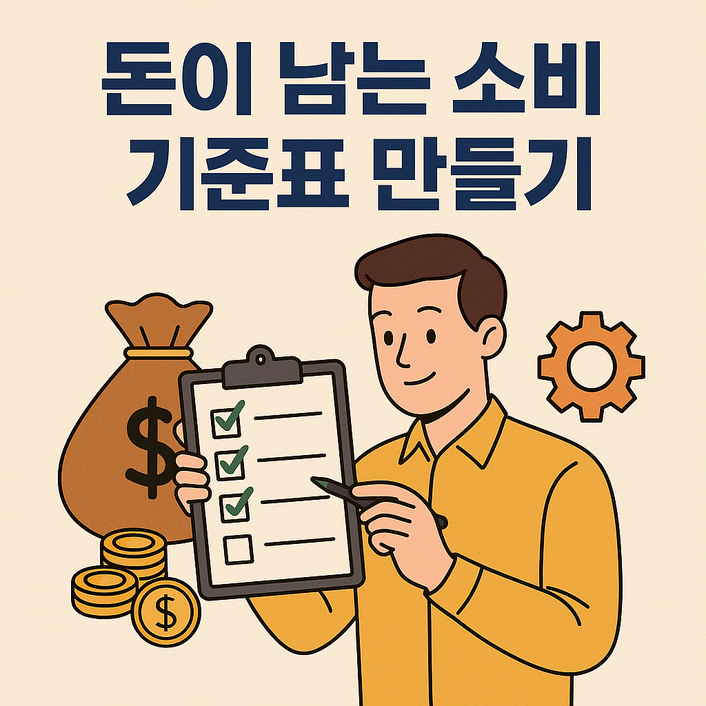 돈이 남는 소비 기준표 만들기
