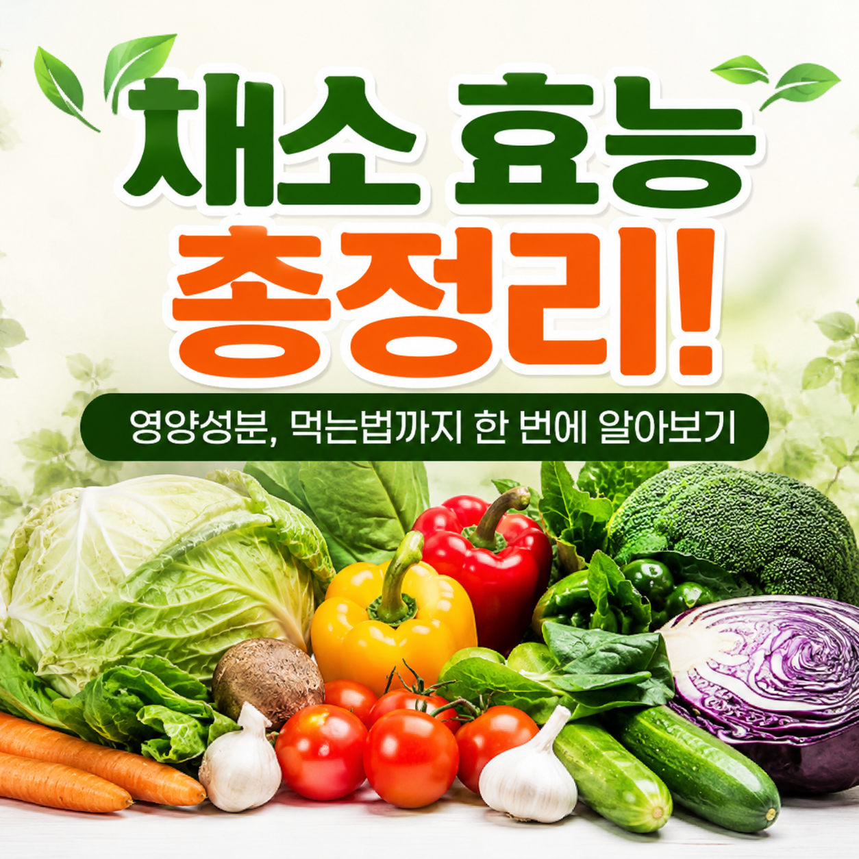 채소 효능 총정리