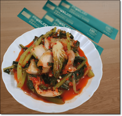 김치와 프로 바이오틱스 보충제