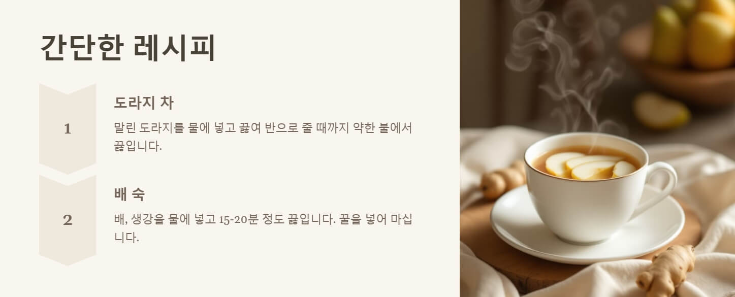 만성기침에 좋은 음식