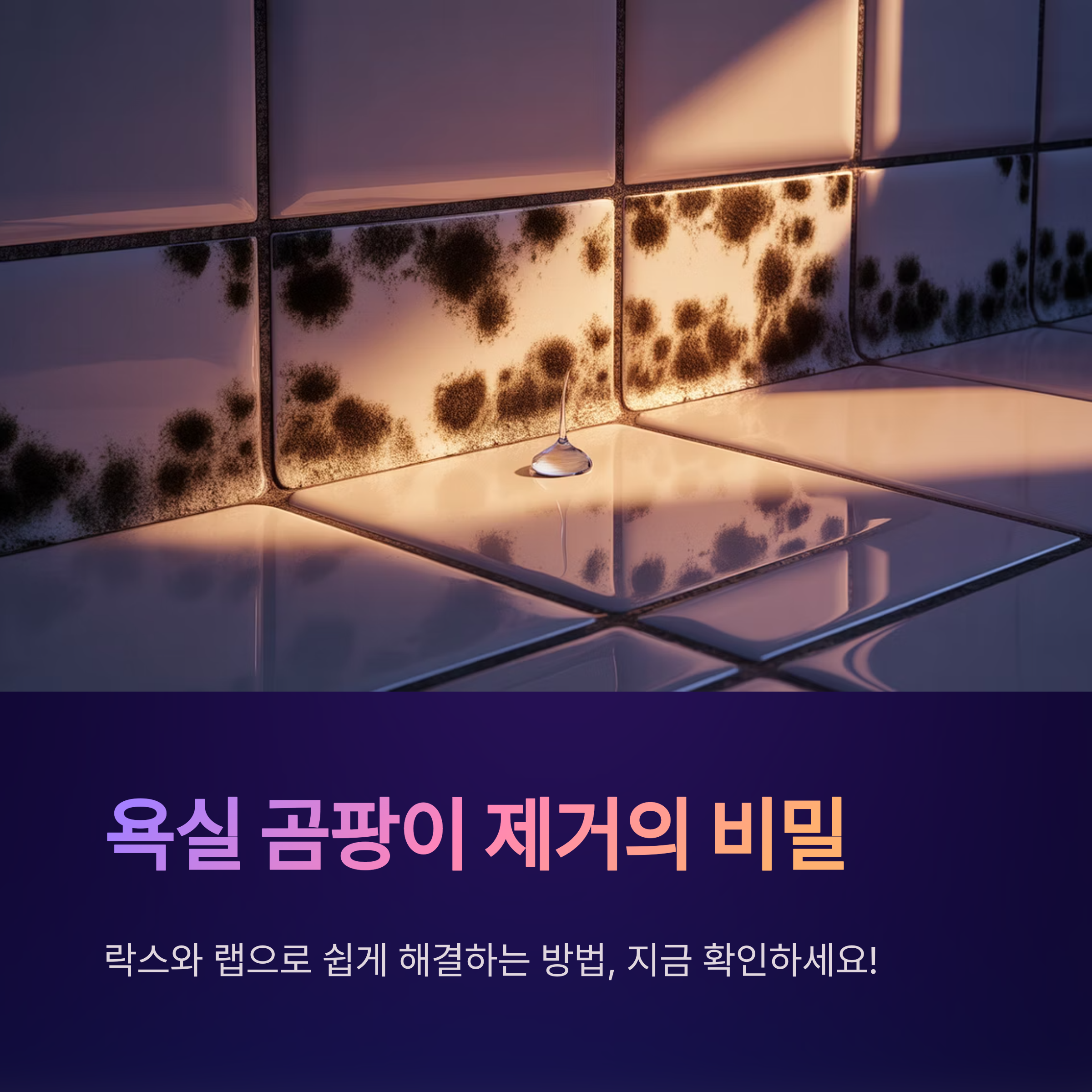 락스와 랩으로 욕실 곰팡이 제거하는 비밀 팁