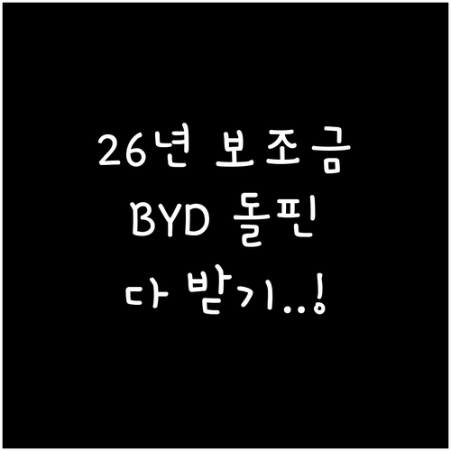 BYD 돌핀 액티브 2026년 전기차..