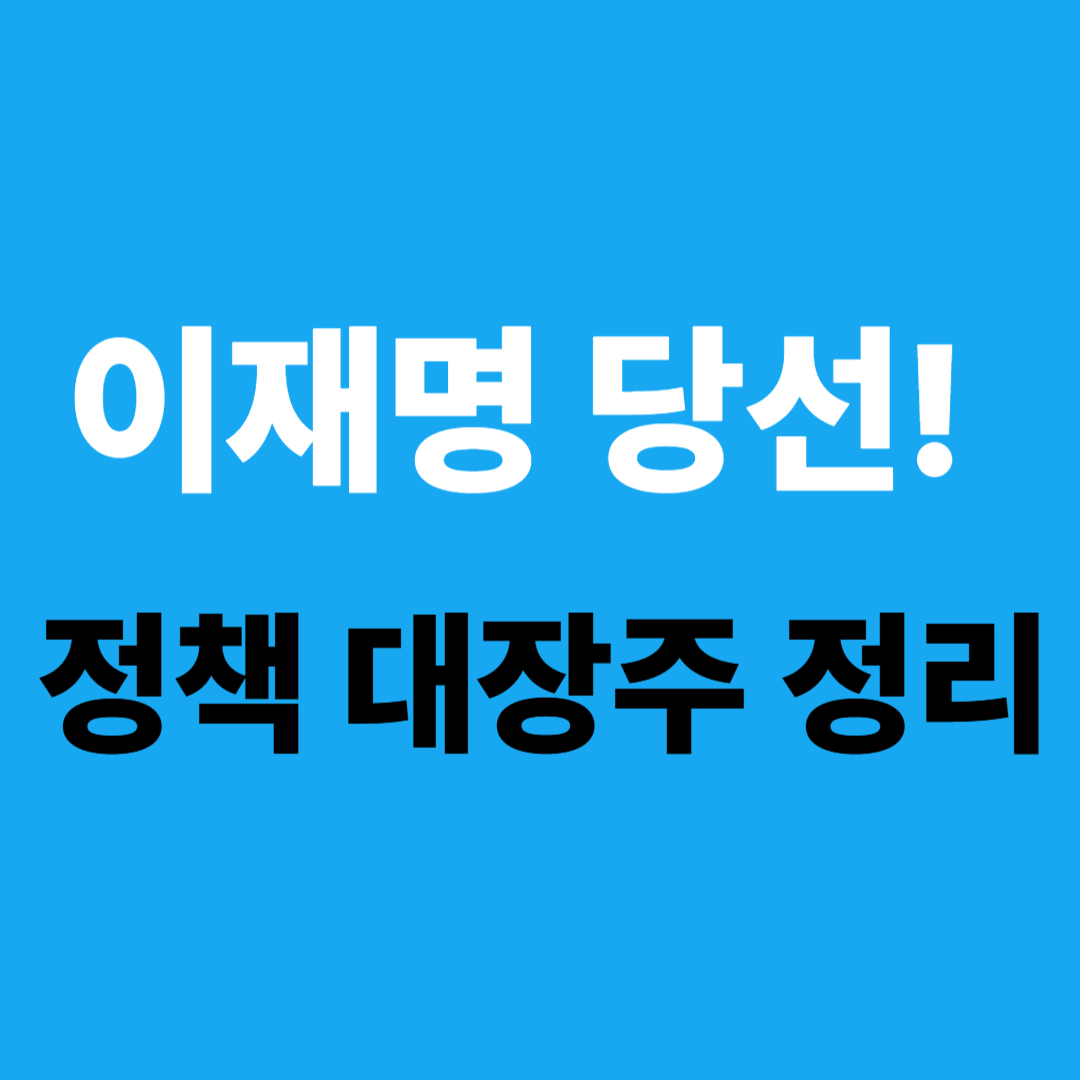 이재명 정책 대장주 정리 썸네일