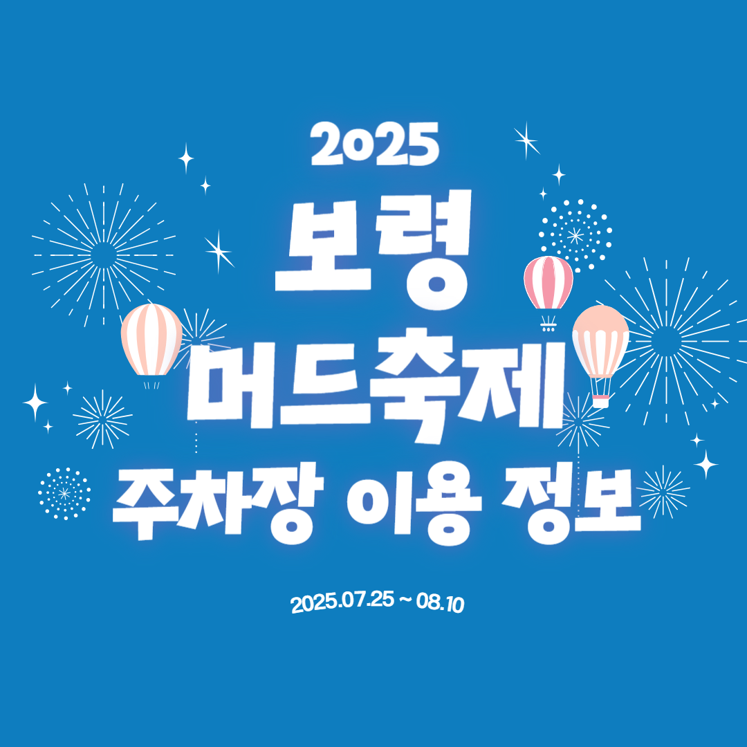 2025 보령 머드축제 주차장 이용 꿀팁