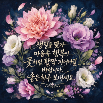 움직이는 생일 축하 메세지 이미지 움짤 문구 모음 글귀