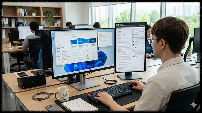 Windows11 라이선스 종류를 비교하는 모습
