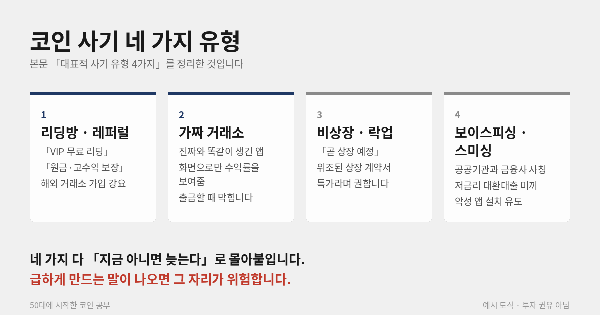 치밀하게 설계된 대표적 사기 유형 4가지
