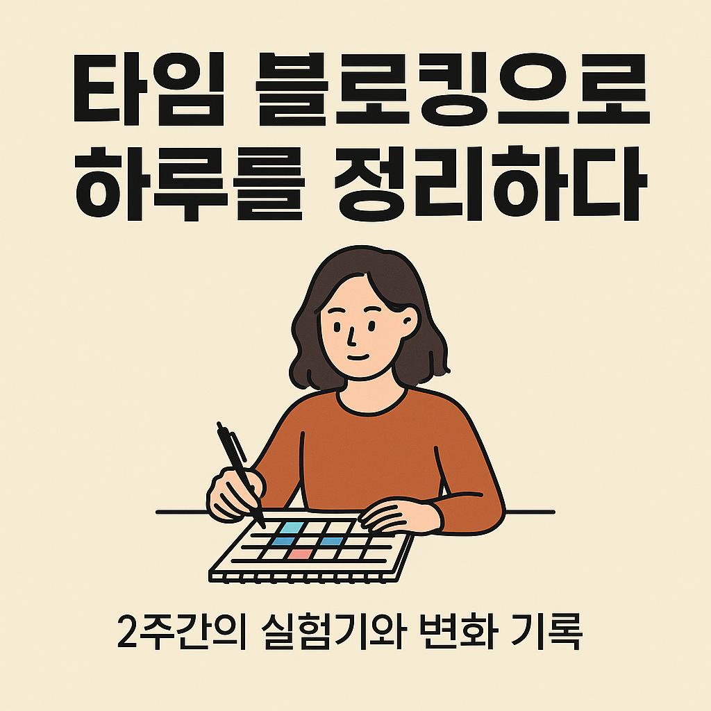 타임 블로킹으로 하루를 정리하다
