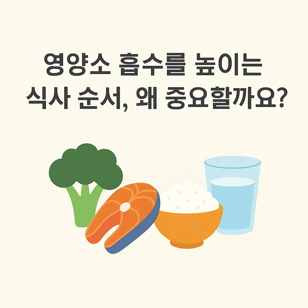 영양소 흡수를 높이는 식사 순서, 왜 중요할까요?