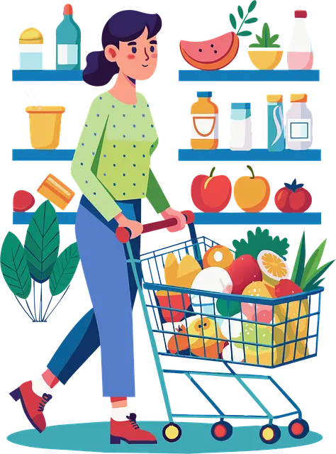 장보는 일러스트