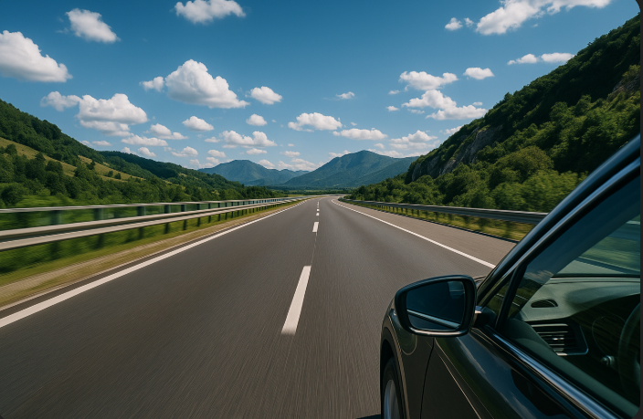 시원한 고속도로 드라이브