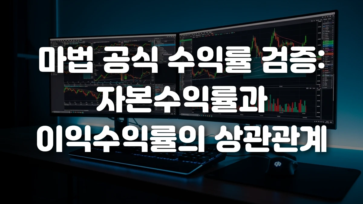 마법 공식 수익률 검증 자본수익률과 이익수익률의 상관관계