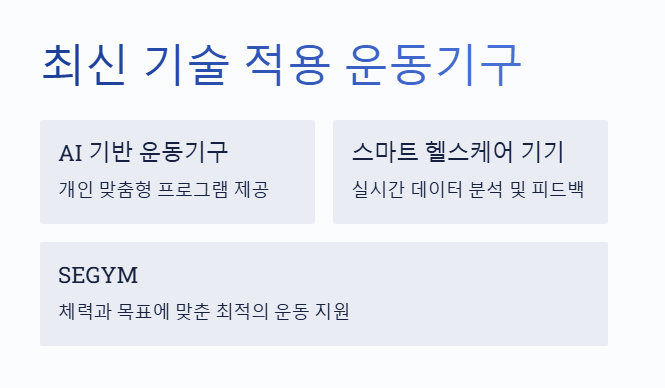 최신 기술의 헬스 운동기구