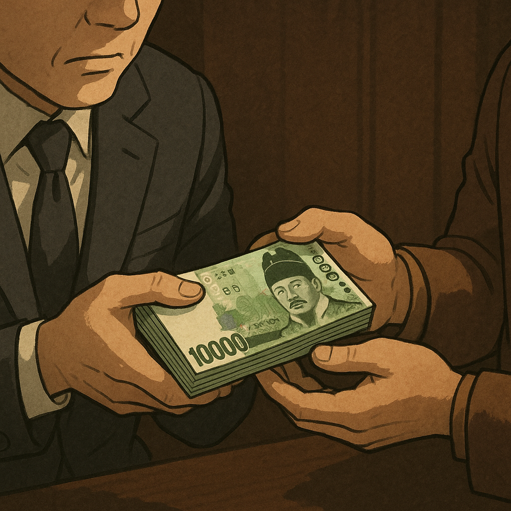 뇌물처럼 돈을 받는 꿈