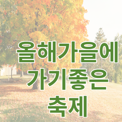 가을축제추천