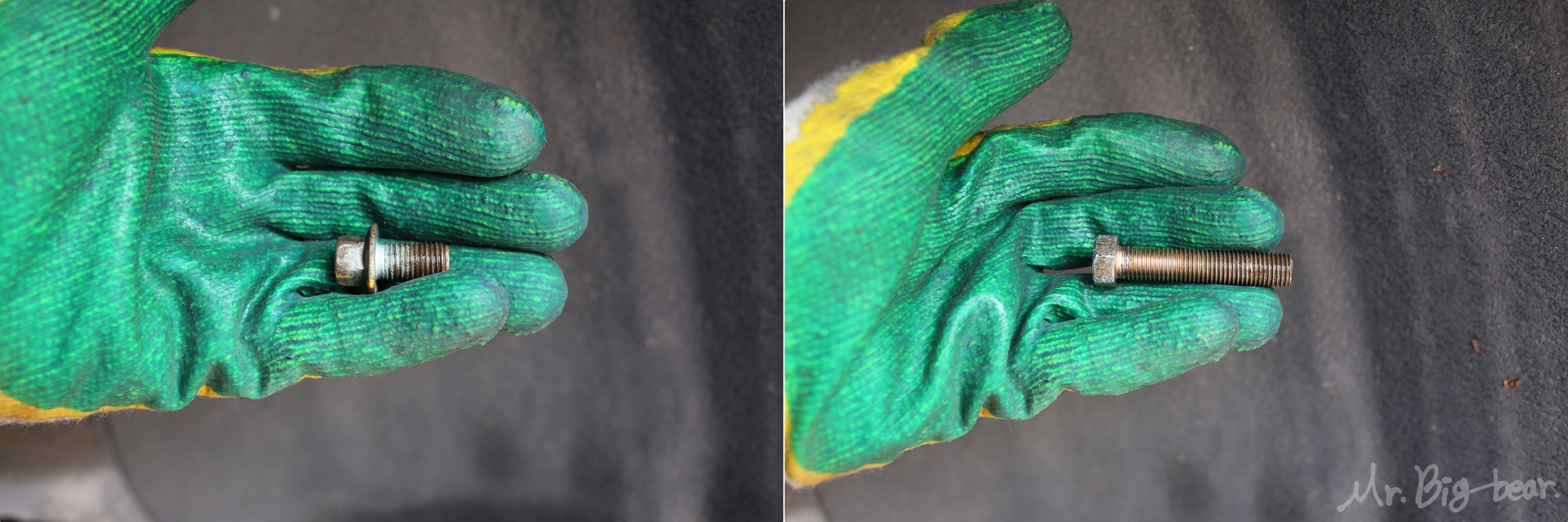 스테빌라이저 부싱을 체결하기 위한 장볼트