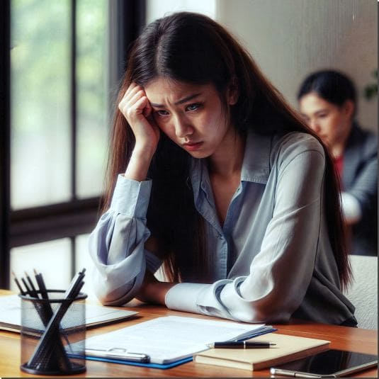 페닐알라닌 효능 우울증 개선, 화난 표정의 여성 사진