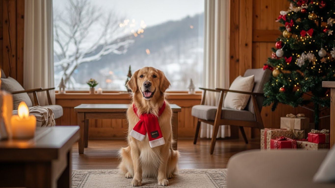 크리스마스 강아지 사진