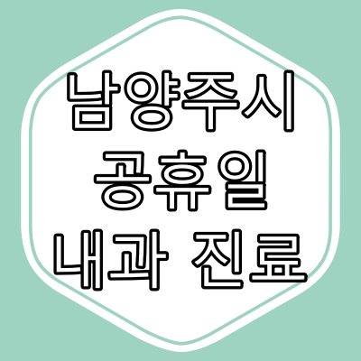 남양주시 내과 공휴일 진료 병원과 진료 시간
