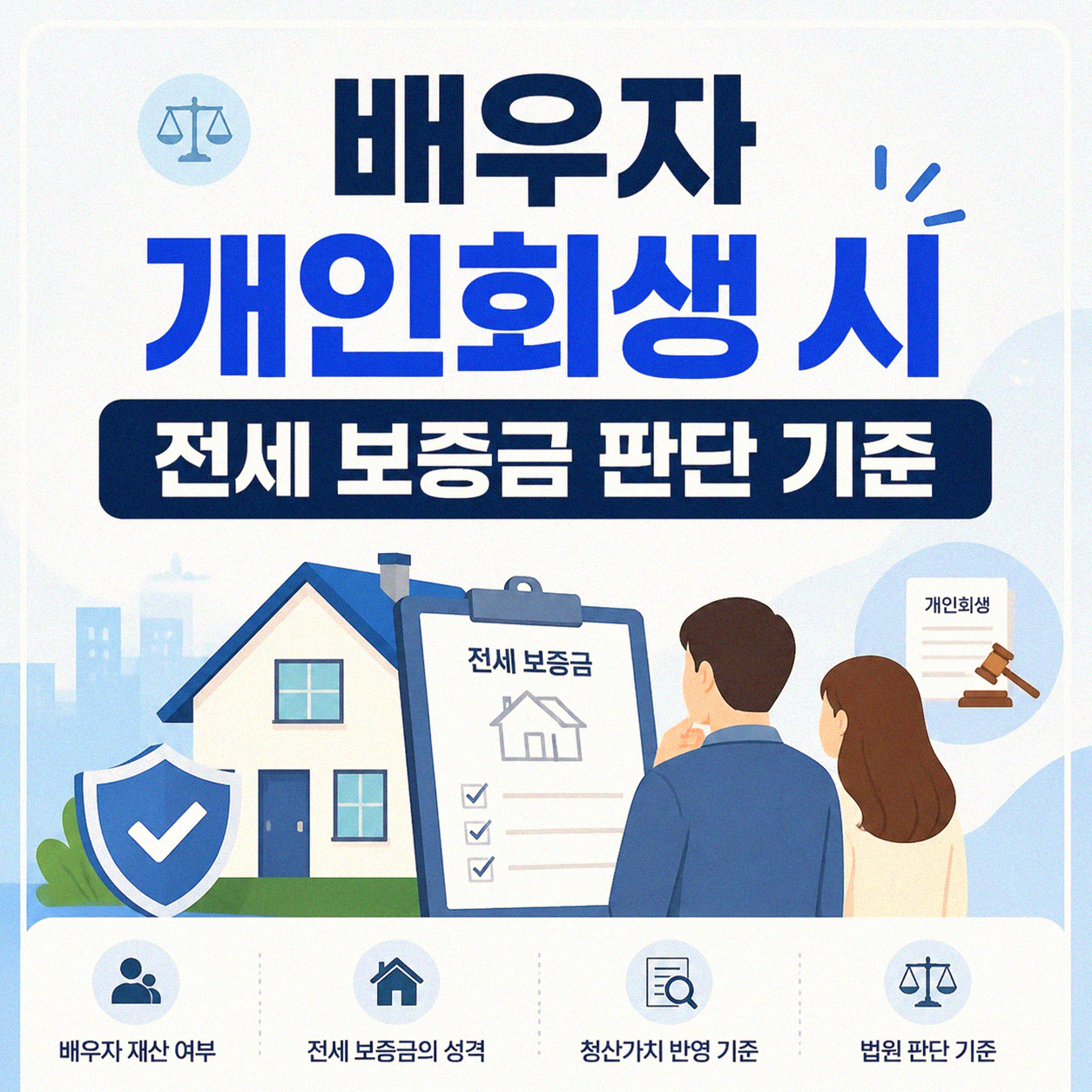 배우자 개인회생 신청 시 전세자금 어떻게 될까