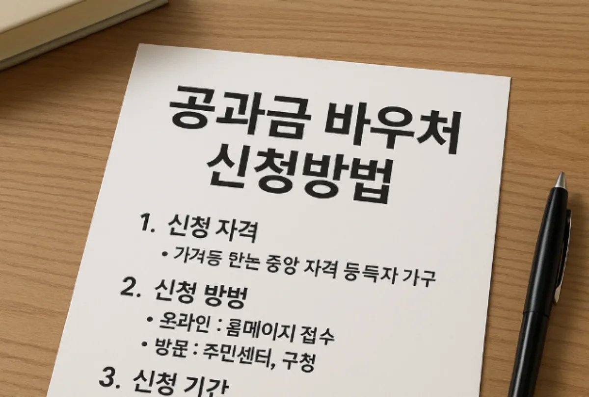 공과금바우처 신청서류