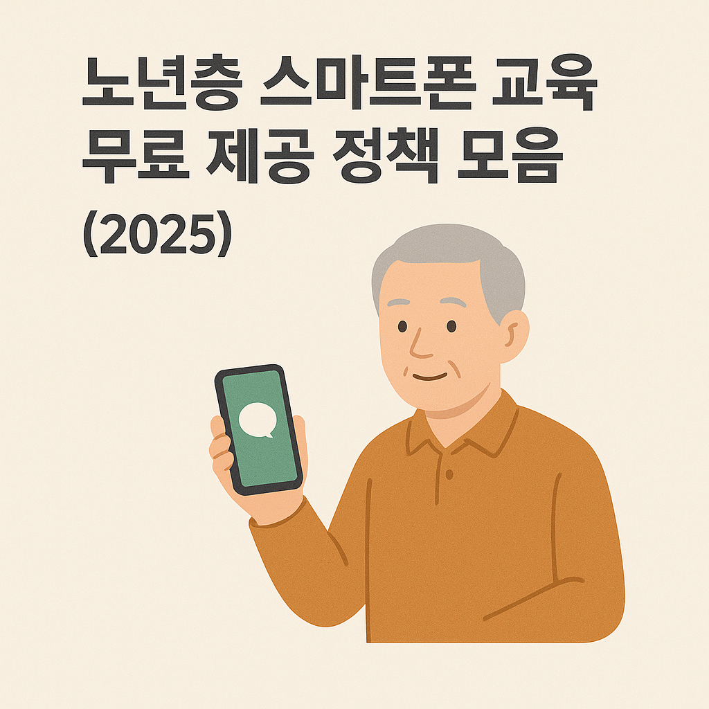 노년층 스마트폰 교육 무료 제공 정책 모음 (2025) 관련 이미지 사진