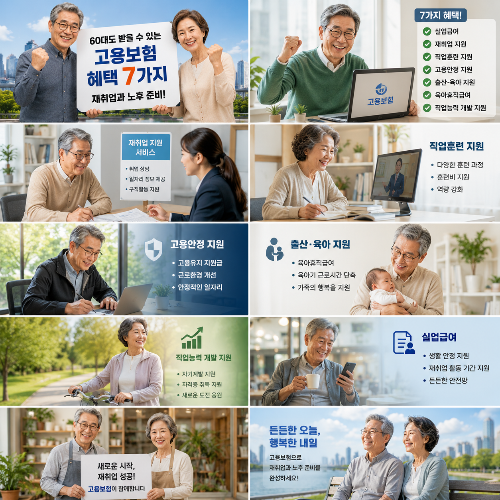 60대도 받을 수 있는 고용보험 혜택 7가지! 재취업과 노후 준비 완벽 가이드