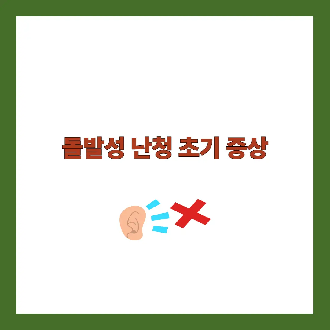 돌발성 난청
