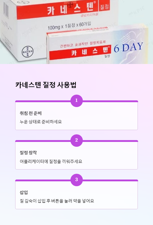 카네스텐 질정 사용법