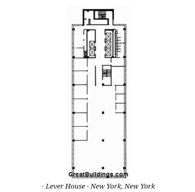 lever house 기준층 평면도