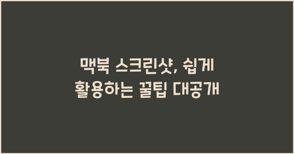 맥북 스크린샷