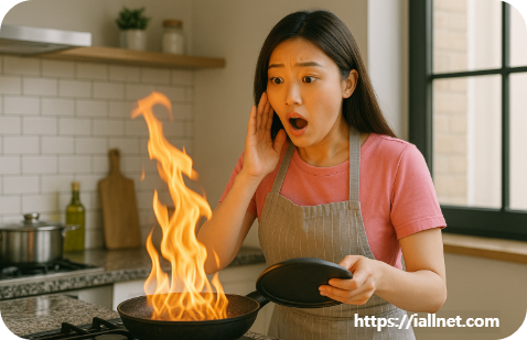 주방 화재 순간 대처법