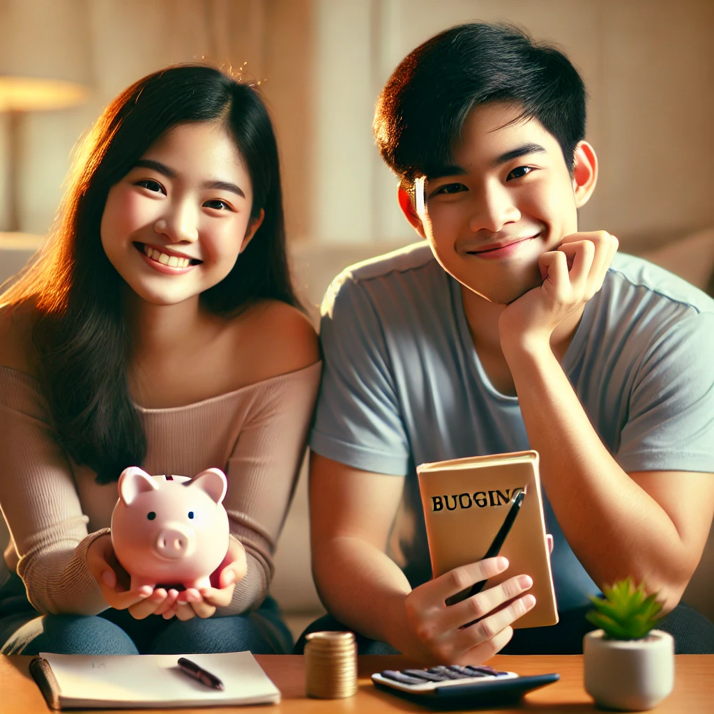 절약하는 청년들 이미지