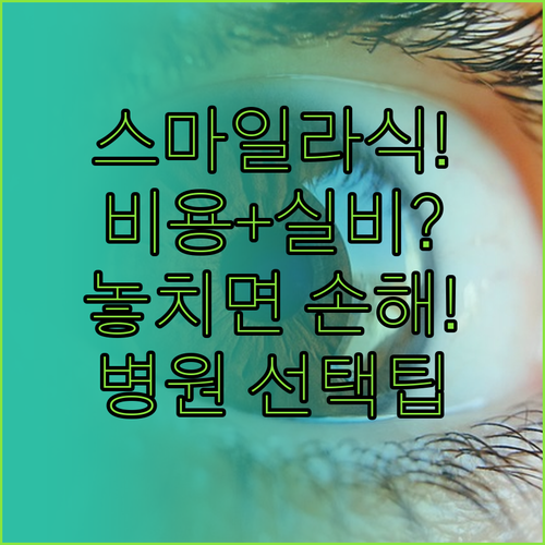 스마일라식 비급여 비용과 실비 보험 ..