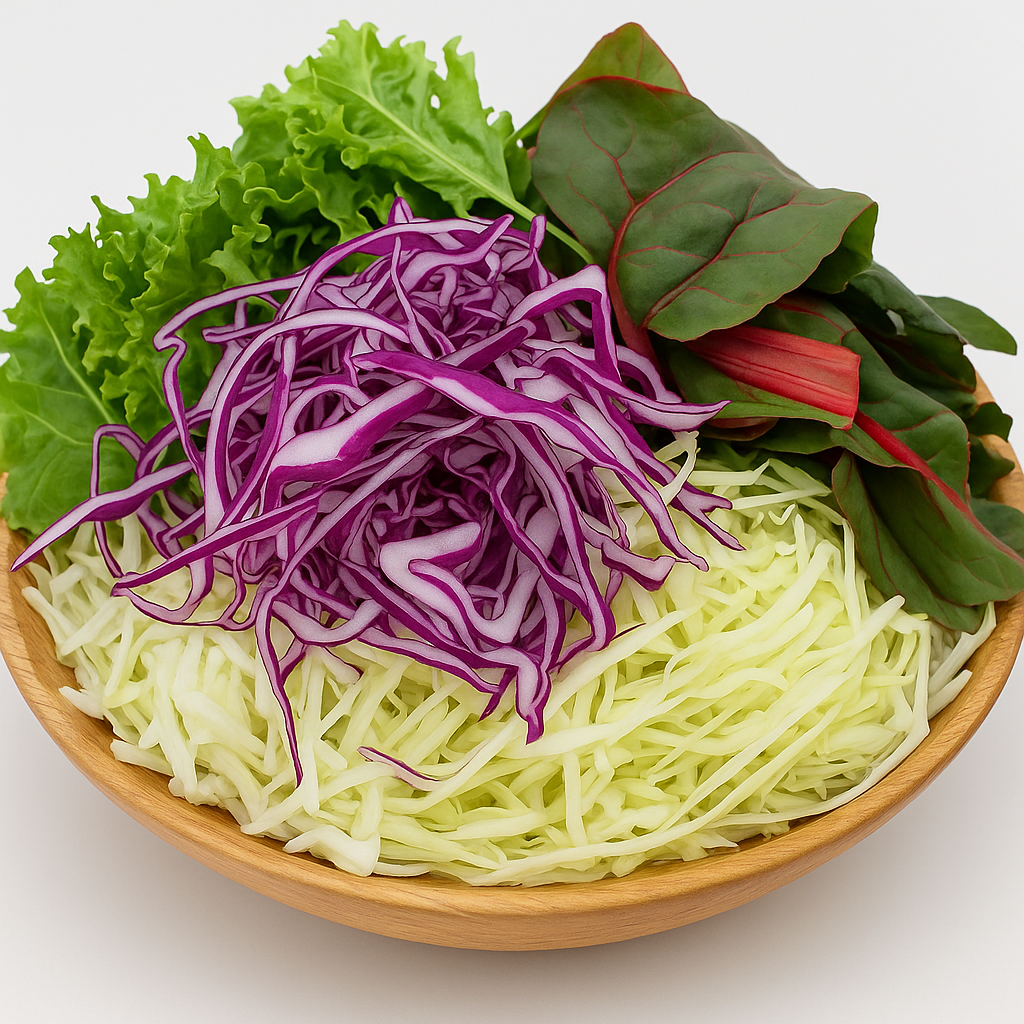 신선한 양배추 샐러드 한 접시