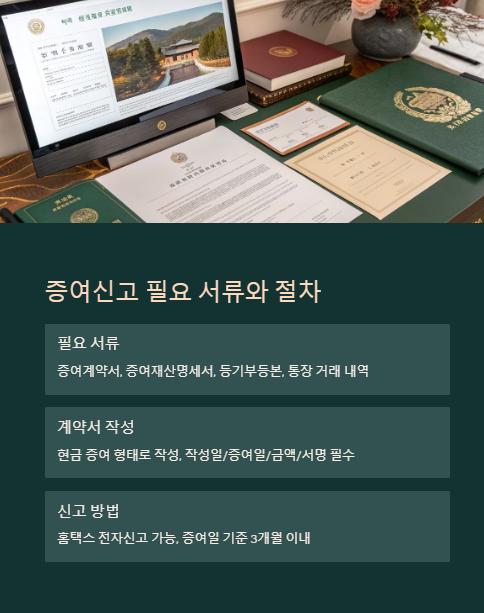 증여신고 필요 서류와 절차