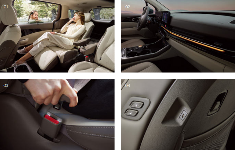 카니발 하이브리드의 넓은 실내 공간