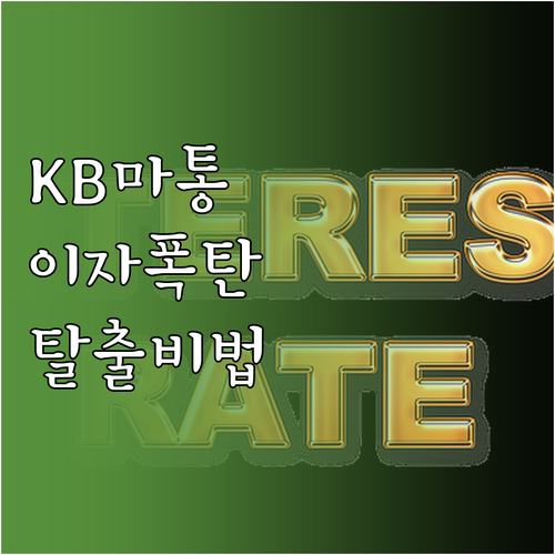 국민은행 마이너스통장 금리 비교와 이..