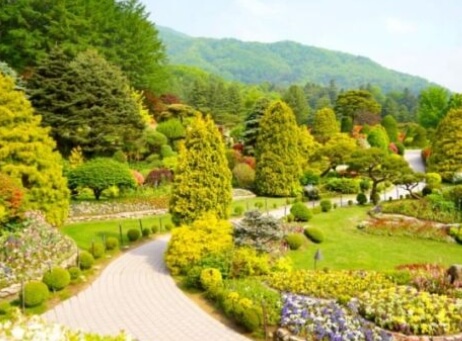 가평 아침고요수목원 산책로 풍경